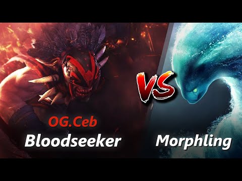 Ceb offlane Bloodseeker vs Morphling/Nature's Prophet | First 10 minutes