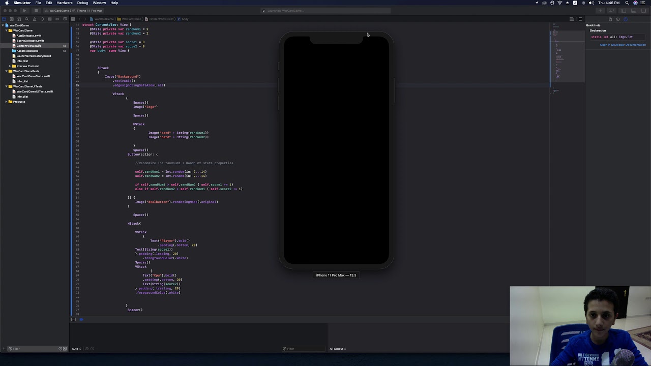 How to create a Card Game in Xcode using Swift Part 1