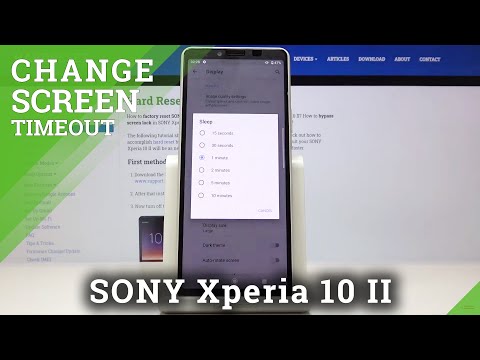 Sony Xperia 10 II Change Screen Timeout