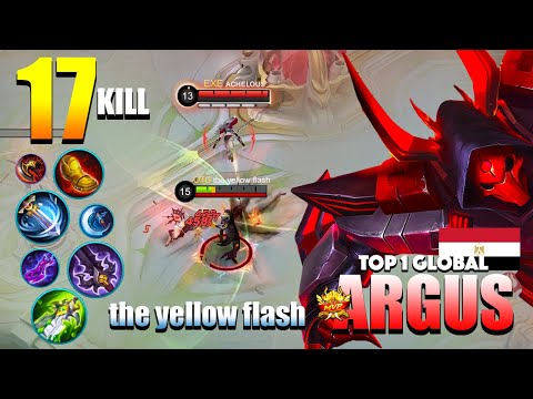 Argus 7k Matches with 17 Kill, No Mercy! | Top 1 Global Argus Gameplay By the yellow flash | MLBB