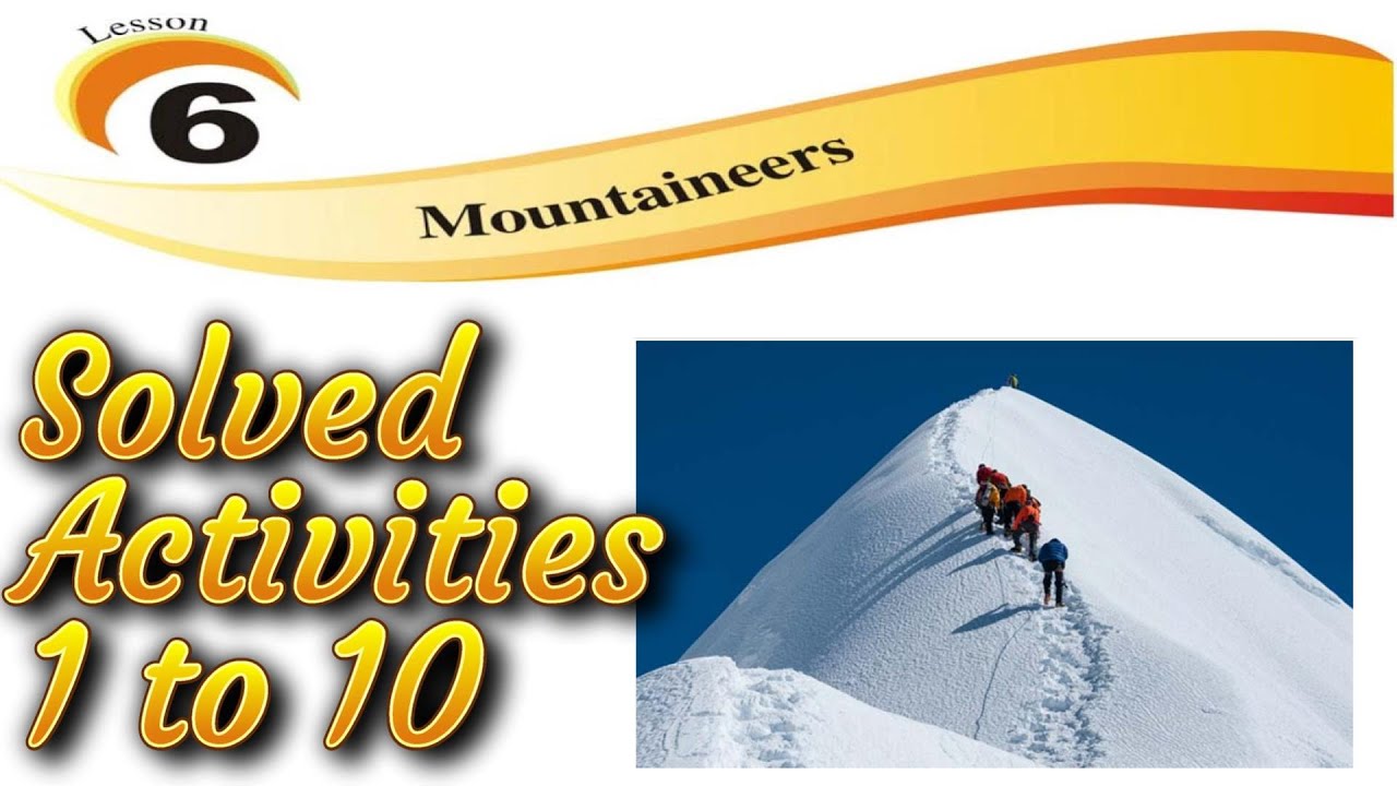 Mountaineers / class 7th / chapter 6 /#pseb / Activity 1 to 10