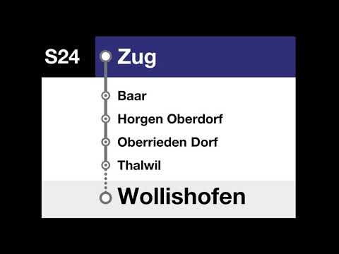 ZVV Ansagen - S24 Zug – Thalwil – Zürich Wollishofen