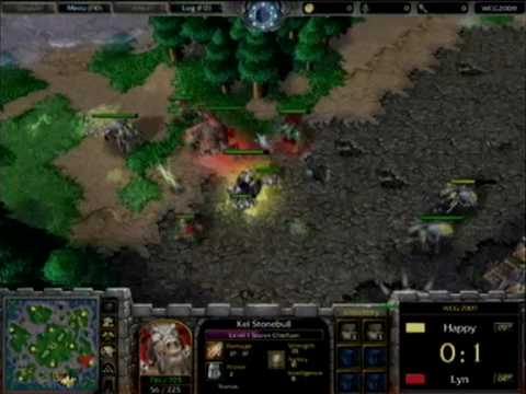[WCG 2009 Grand Final - WarCraft3 3rd,4th - TurtleRock Map 2]  lyn vs happy