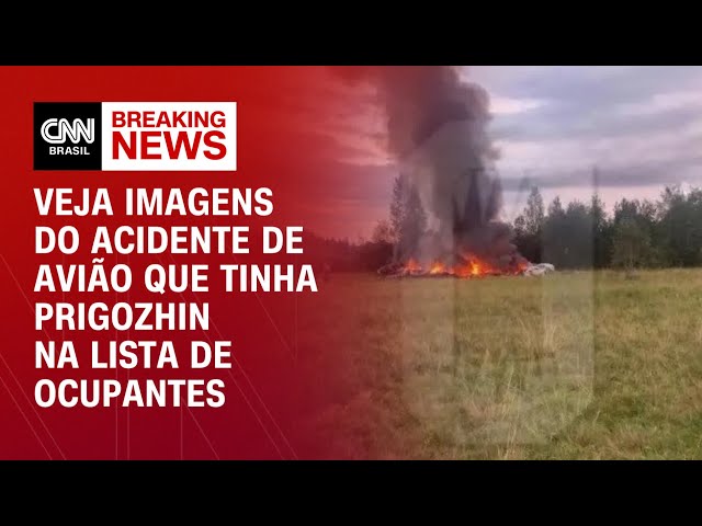 See images of the plane crash that had Prigozhin on the list of occupants |  THE GREAT DEBATE