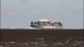 preview picture of video 'CSCL STAR - Elbe höhe Otterndorf'