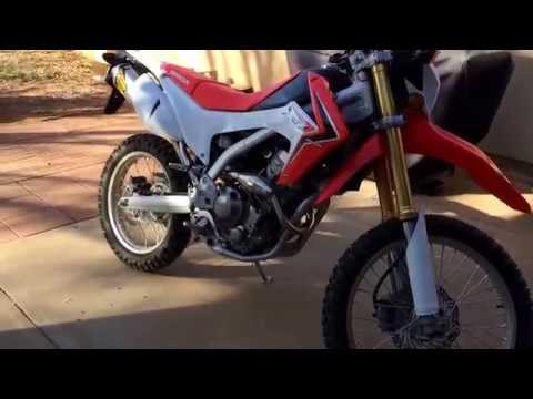 2014 crf250l stock exhaust vs full fmf power bomb with fmf powercore4