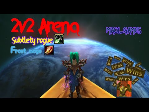 SHADOWY DUEL is INSANE! WoW Shadowlands pre patch Subtlety rogue Frost mage 2v2 arena