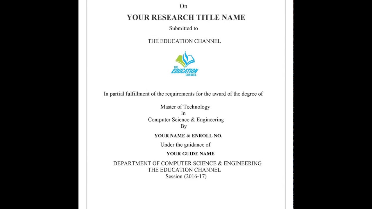 How to make progress report for research paper : Download Link in Description