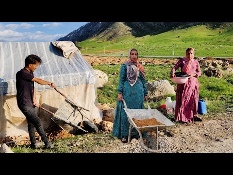 Nomadic life: Mohammad Reza and Zainab's efforts to keep the tent strong and carpet the nomadic tent