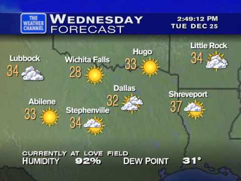 WeatherSTAR XL V1 (Christmas Day Snow): Dallas Metro (2 of 2) - 12/25/2012
