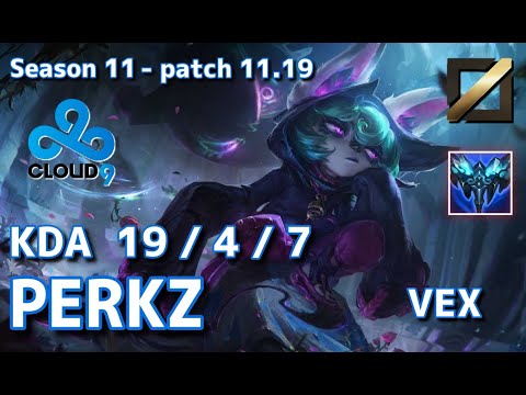 【EUWサーバー/M1】C9 Perkz ヴェックス(Vex) VS フィズ(Fizz) MID - Patch11.19 EUW Ranked【LoL】