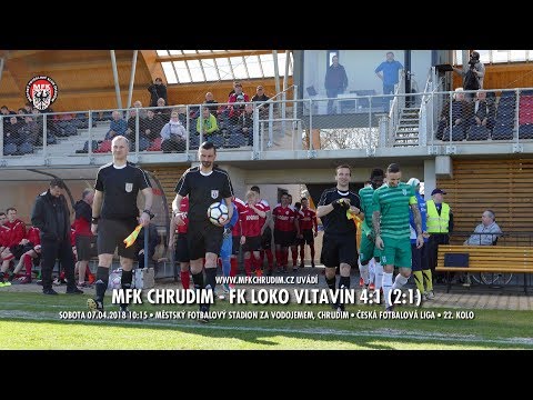MFK Chrudim - FK Loko Vltavín 4:1 (2:1) - ČFL - 22. kolo - Chrudim 7.4.2018 - gólový sestřih