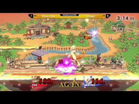 AgonTOYS - Wolves | Wusi (Fox) Vs. Schligger (Mewtwo) - Winners Quarters - Smash 4