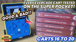 Every Evercade Cart Tested On The Super Pocket - Carts 16 to 20!  Good & Bad Collections here...
