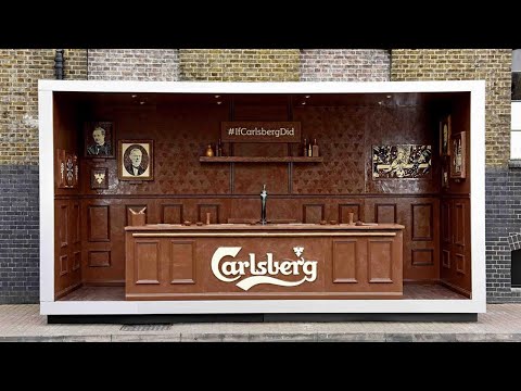 Carlsberg 'If Carlsberg Did Chocolate Bars...' Real-life bar made out of chocolate | Talon OOH