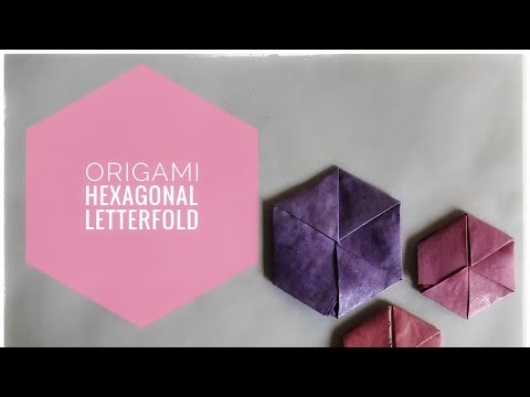 Origami Hexagonal Letterfold ✉️💗 #shorts #youtubeshorts #origamishorts
