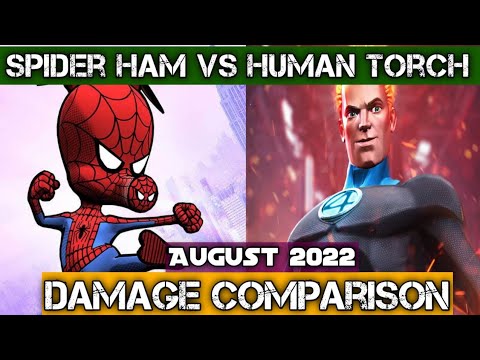 MCOC Spider Ham vs Human Torch Damage Comparison || Marvel Contest of Champions |Best Science Champs
