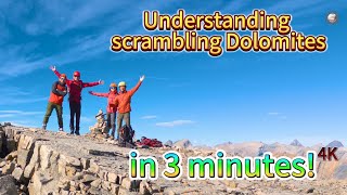 Understanding scrambling Dolomites (Banff National Park) in just three minutes! There are 7 bands.