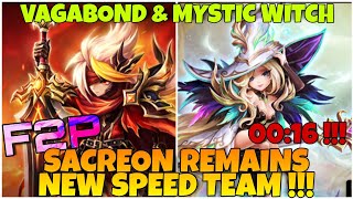 Download lagu NEW F2P SACREON REMAINS SPEED TEAM !!! VAGABOND 2A & MYSTIC WITCH 2A SUMMONERS WAR mp3