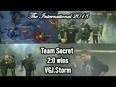 Team Secret wins 2:0 VGJ.Storm in Play-off LB R3 🏆 International 2018 Winning moment @CyberWins