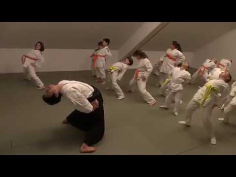 Ryuji Shirakawa Sensei & kids in Aikido Dojo in Croatia 2019