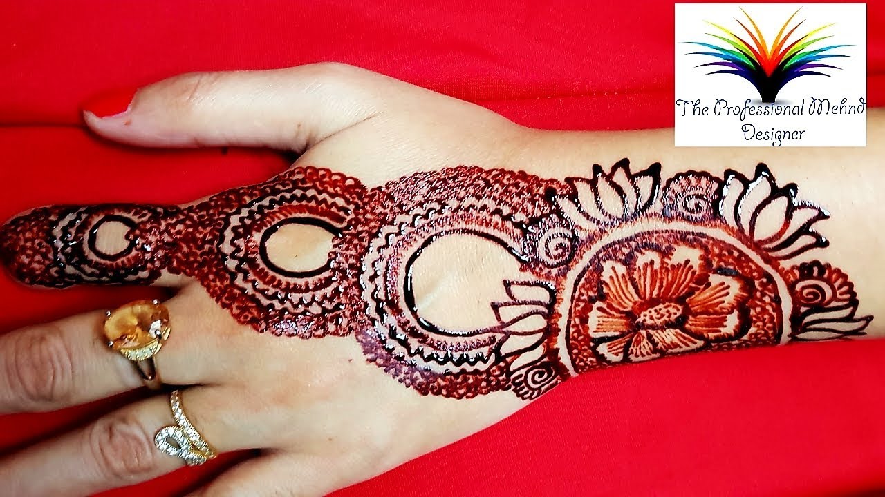 Red Cone Mehndi Design | Back Hand Mehndi Design | مہندی ڈیزائن
