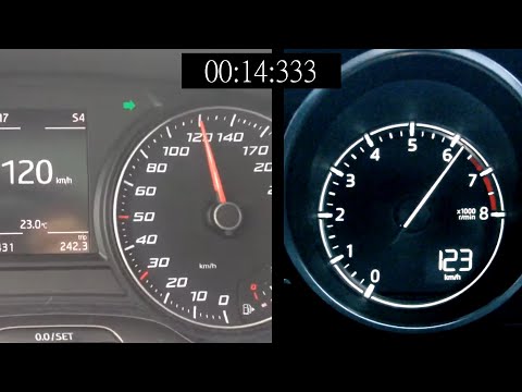 Seat Leon 1.2 TSI vs. Mazda 2 (III) 1.5 SkyActiv-G (0-140 kph Acceleration Battle)