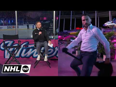 Biz LEAVES THE SET To Join a Dance Party at the Winter Classic 🤣 | NHL on TNT
