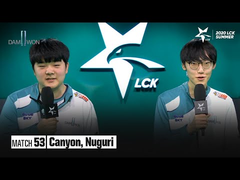 Interview with Canyon, Nuguri | SB vs DWG 07.24 | 2020 LCK Summer