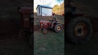 Levi turning Pap's yard into a garden with his 1630 Speedex garden tractor