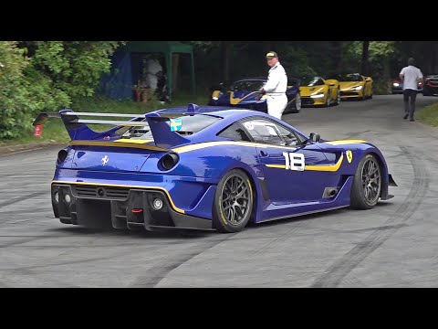 Ferrari 599XX EVO - BRUTAL V12 ENGINE SOUNDS + BURNOUTS!