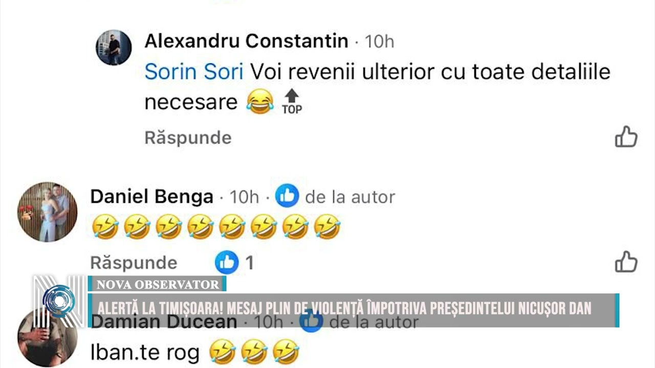 Alertă la Timișoara! Mesaj plin de violență împotriva președintelui Nicușor Dan