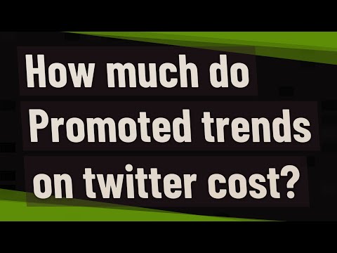 How much do Promoted trends on twitter cost?
