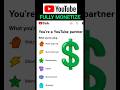 Youtube Partner Program Channel Fully Monetize Short Trending Monetization Shorts Ytshort