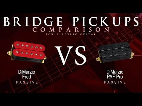 DiMarzio FRED vs PAF PRO - Passive Bridge Guitar Pickup Comparison Tone Demo