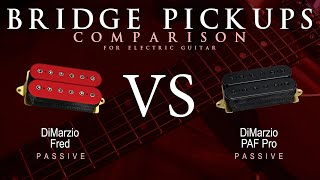 Video thumbnail for DiMarzio FRED vs PAF PRO - Passive Bridge Guitar Pickup Comparison Tone Demo by Mike Stamper