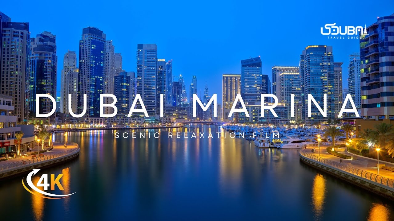 Dubai Marina Drone Tour | Relaxing 4K Aerial Views with Calming Music