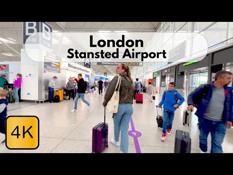 Stunning 4K Stroll through Stansted Airport: Exploring Every Corner in Ultra HD