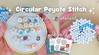 Circular Peyote Stitch 🔥 Step-by-Step Beading Tutorial (+ 🎁 Free PDF Guide!)