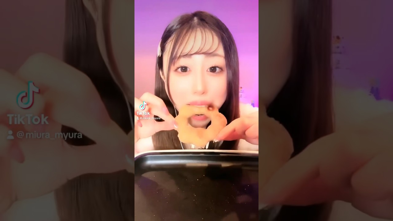 【ASMR】毎月ミスド100個食べる女が教えるポンデリングを100倍美味しく食べる方法【TikTok】【ミスド】