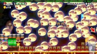 Super Mario Maker - Insane near invisible NSMB speedrun level