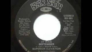 Superior Elevation - (It Was) September - Black Satin Records 1981