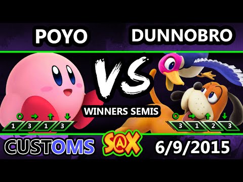 S@X 101 Customs - Poyo (Kirby, Luigi) vs DunnoBro (Duck Hunt) SSB4 WS - Smash Wii U - Smash 4