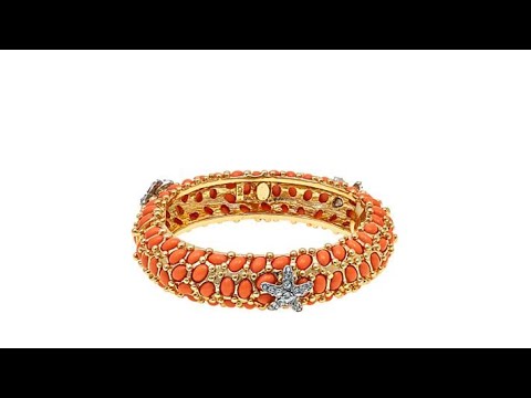 KJL by Kenneth Jay Lane "Whimsy Starfish" Bangle Bracelet