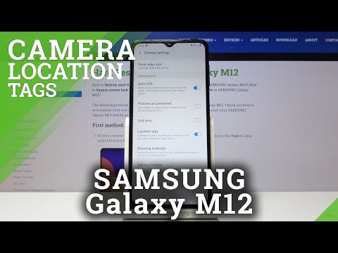 How to Switch On / Off Camera Location Tags in Samsung Galaxy M12?