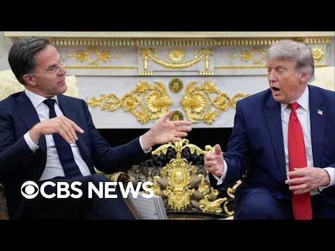 Trump demands "loyalty" from allies in meeting with NATO chief Mark Rutte