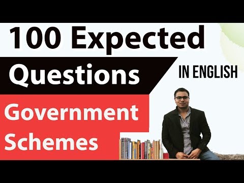 (English) 100 expected MCQs Latest Government Schemes Set 2- Current affairs 2018 UPSC/SSC/PCS/IBPS