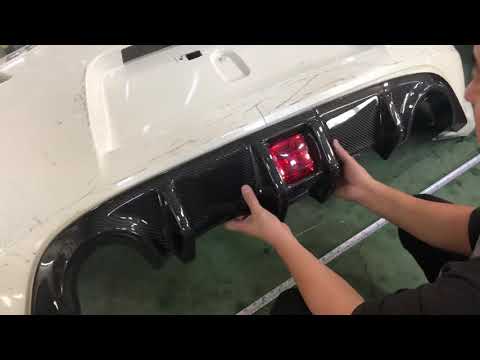 EVO-R 370Z carbon rear diffuser installation.
