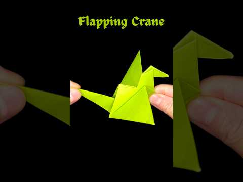 Easy Origami Flapping Crane. How To Make Flapping Bird  #origami #origamitutorial #flappingbird