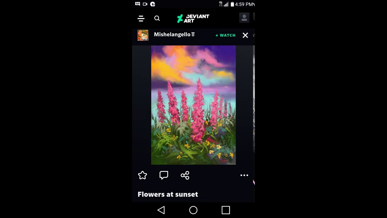 Mishelangello - Flowers at Sunset